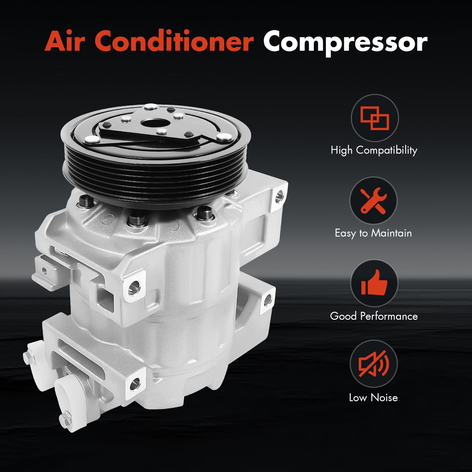 Durable Car AC Compressor for Nissan Altima/Sentra 2007 - 2012, 2.5L 4CYL,,New A/C Compressor Fit,Direct Fit