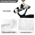thumbnail image 4 of SCRAWLGOD Stretchable Office Chair Armrest Slipcovers Comfy Chair Arm Rest Covering Universal Protectors for Desk and Computer Chairs, 4 Pcs Set, Cow Print Splash Brown Black White, 4 of 6
