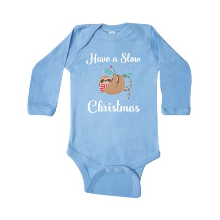 

Inktastic Sloth Slow Christmas Outfit Gift Baby Boy or Baby Girl Long Sleeve Bodysuit