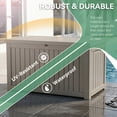 thumbnail image 2 of fazzn 230 Gallon Resin Deck Box Outdoor Indoor Waterproof Storage Box for Patio Furniture Pool Accessories Storage for Cushion Garden Tools (Brown), 2 of 5