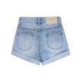 thumbnail image 2 of KIDSCOOL SPACE Big Girls Jeans Shorts,Ripped Rolled Cuff Hem Cute Summer Denim Pants,Light Blue,10-11 Years, 2 of 7