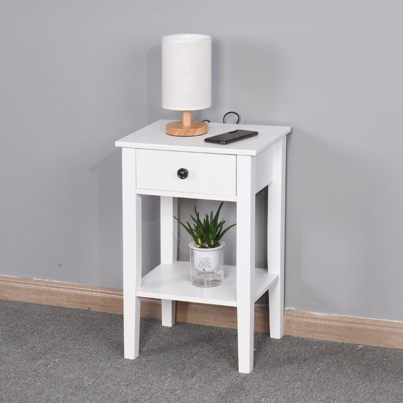 Bathroom Storage Table, 2021 Upgraded Bedroom Night Table with Drawer