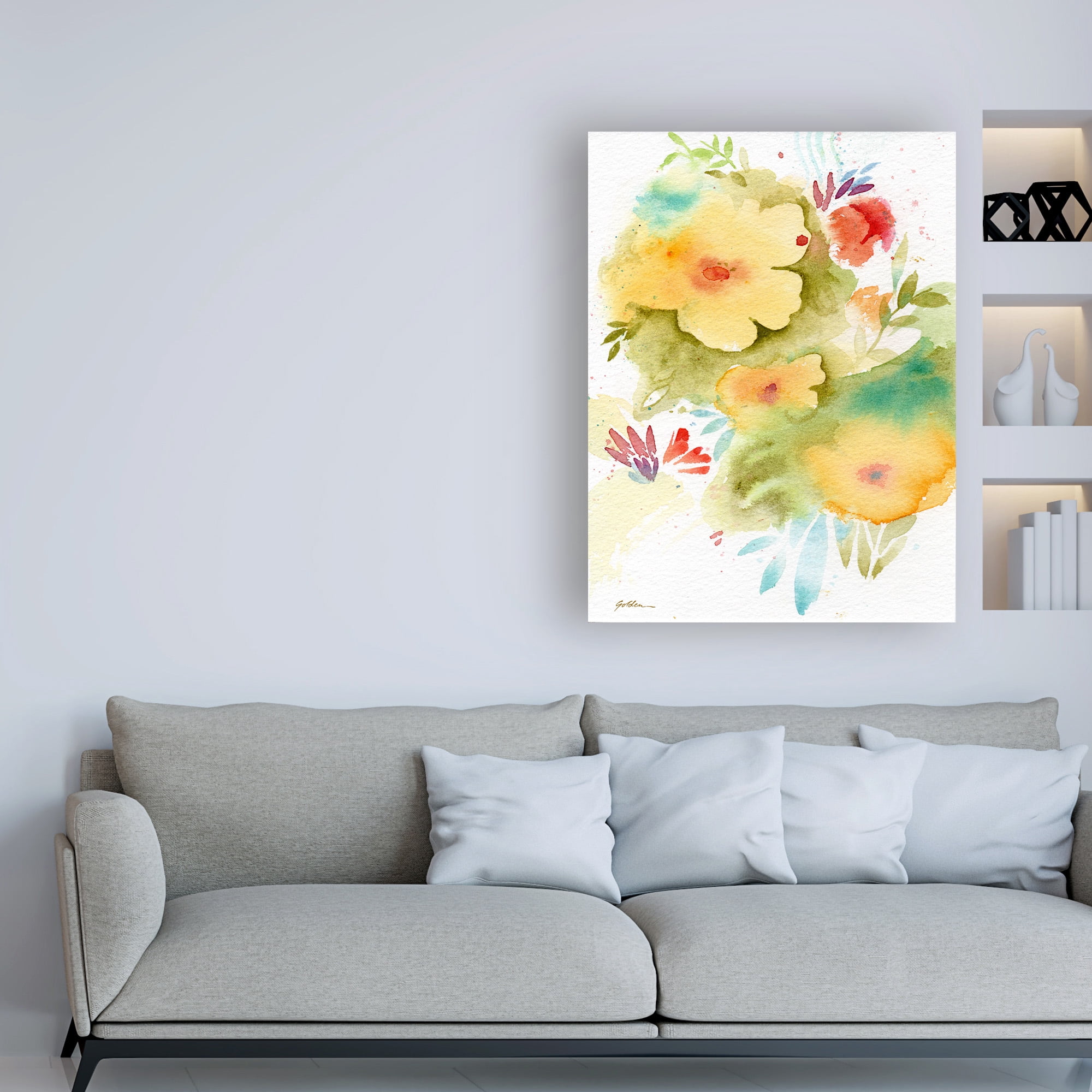 Trademark Fine Art 'Fiesta Flowers' Canvas Art by Sheila Golde
