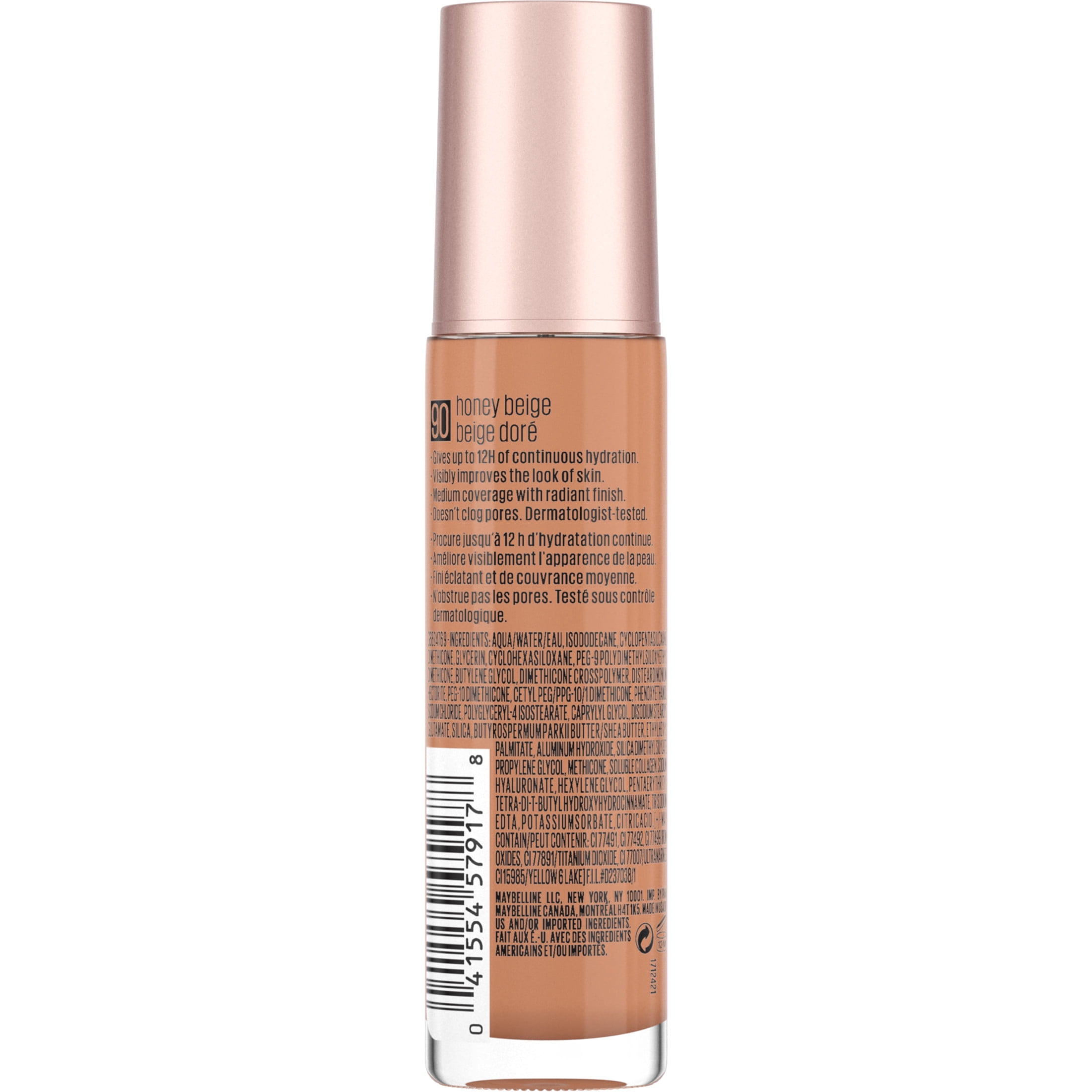(2 pack) Maybelline Dream Radiant Liquid Foundation Makeup, 90 Honey Beige, 1 fl oz
