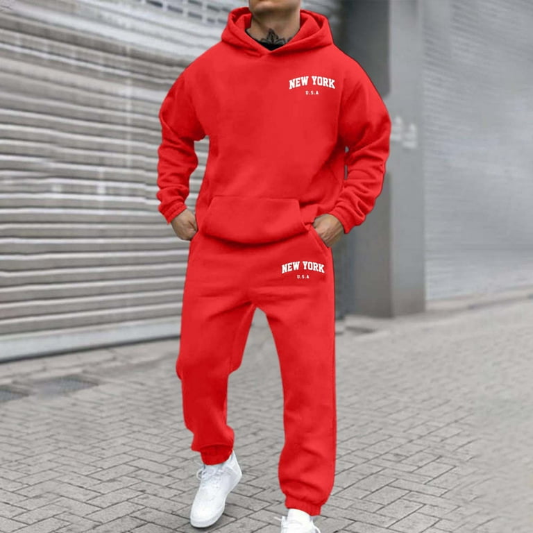 Sweatpants Cozy Sweat Suit Mens Sweatsuits Piece Set 2025 Casual