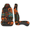 thumbnail image 4 of XMXT 2Pcs Car Seat Cover Decor Protector, African Tribal Decoration Graffiti Front Seat Covers for Cars SUVs, Universal Fit, 4 of 9