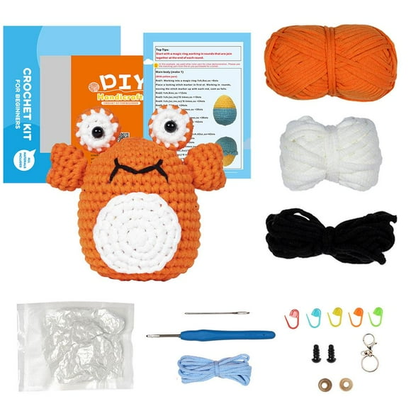 Beginner Crochet Kit Creative Crochet DIY Keychain Crochet Knitting T8L5 F7O7