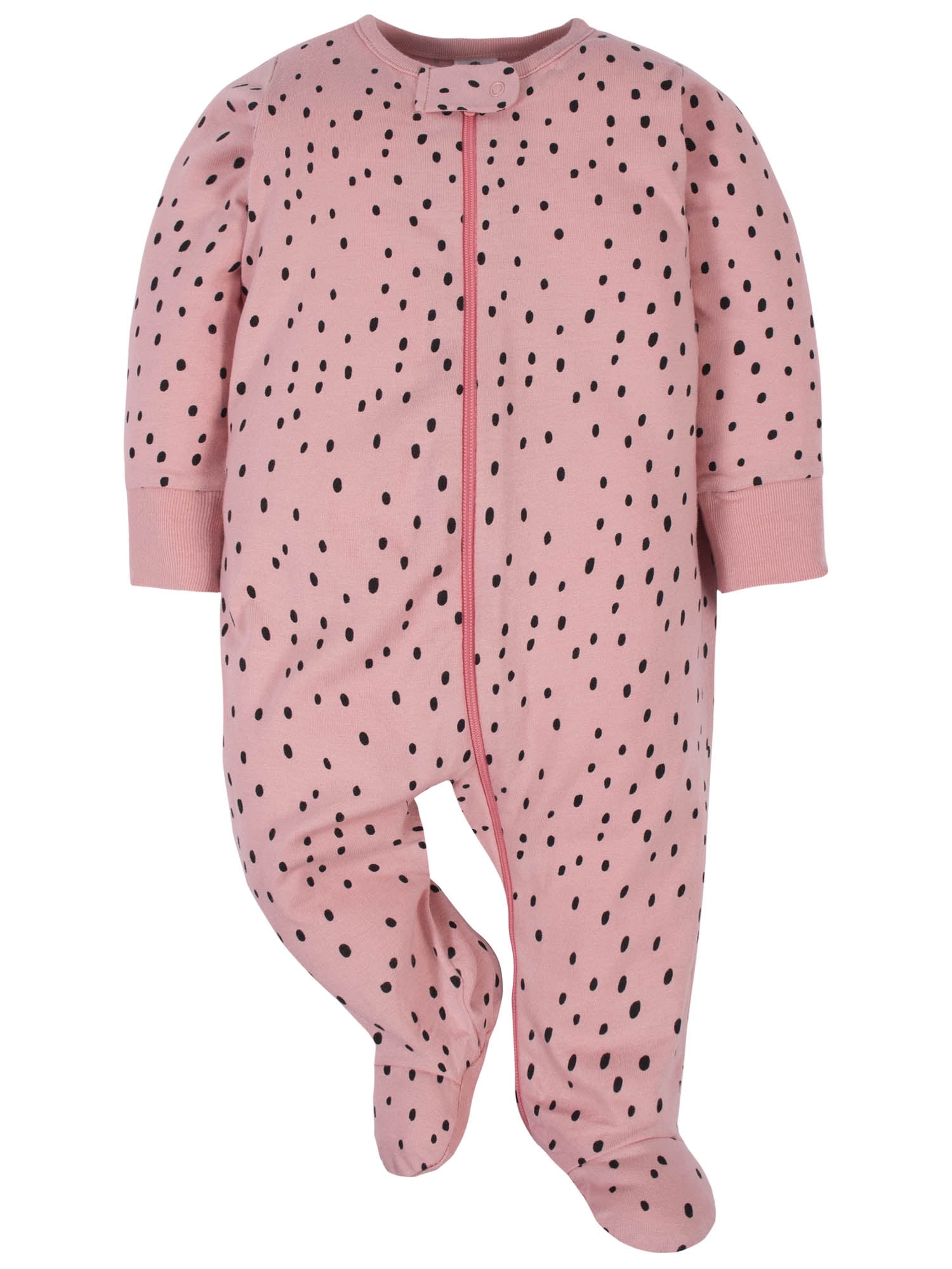 Gerber Baby Girl Sleep 'n Play Footed Pajamas, 4-Pack