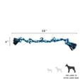thumbnail image 2 of Mammoth Flossy Chews Extra Large 36 Inch 5 Knot Cottonblend Tug Rope Dog Toy, Durable Rope Chew Toy for Large Dogs Over 80 lbs, Assorted Colors, 2 of 9