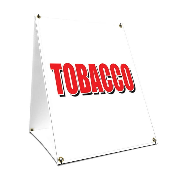 A-frame Sidewalk Tobacco Sign With Graphics On Each Side | 24" X 36" Print Size