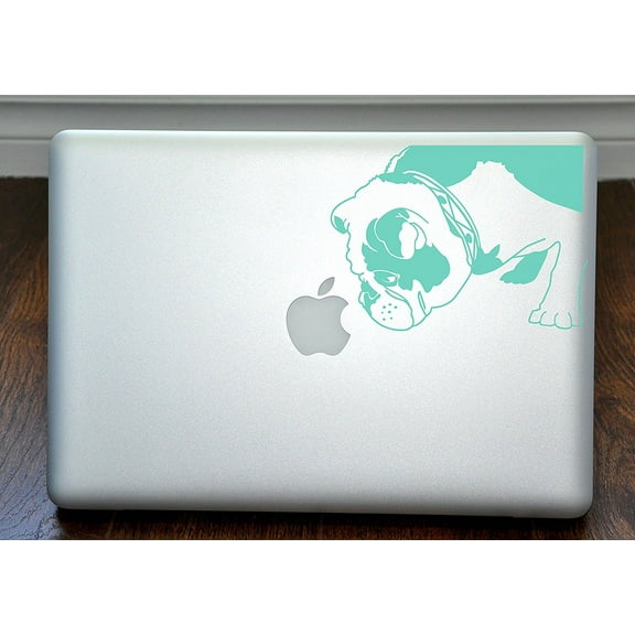 Brit the English Bulldog Mint Decal for 13" Macbook