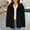 Black, variant on VISALY Womens Zip Up Hoodies Sweater Jacket Womens Winter Faux Jacket Coats Fuzzy Back Hood and Front Placket Shaggy Shacket Jacket Casual Sweaters Loose Sweaters Winter Sweaters Black L