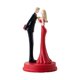 thumbnail image 3 of Estatua de pareja, figura de amante, adorno de escritorio de resina moderno para centro de mesa Rojo, 3 of 9