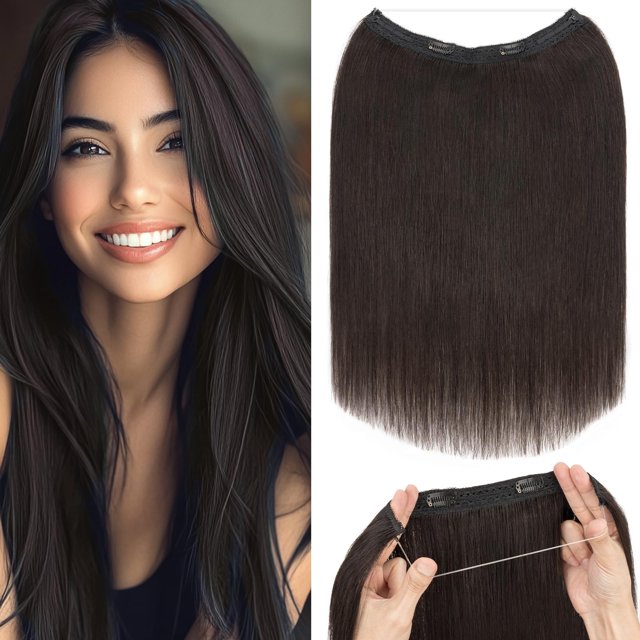 Extensiones de cabello Halo Rich Choices, 100% cabello humano Remy, 30 cm