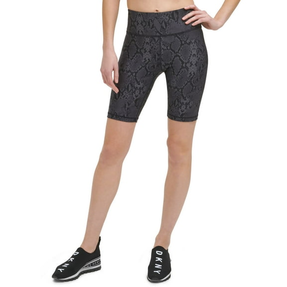 DKNY Womens Snake-Embossed Bike Shorts