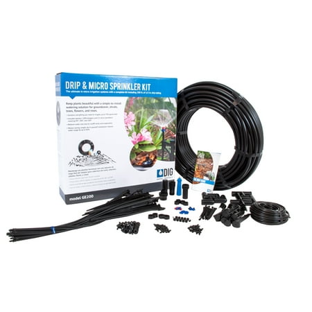 DIG GE200 Drip and Micro Sprayer Irrigation Kit (Best Drip Irrigation Kit)