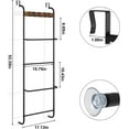 thumbnail image 2 of Over The Door Towel Rack Organizer Hooks with Shelves 4 Tier Towel Bar, 2 of 7