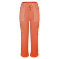 thumbnail image 2 of Women's Elastic Waist Tie Wide Leg Pants Patch Pants Fashion Casual Ladies Pants, 2 of 4