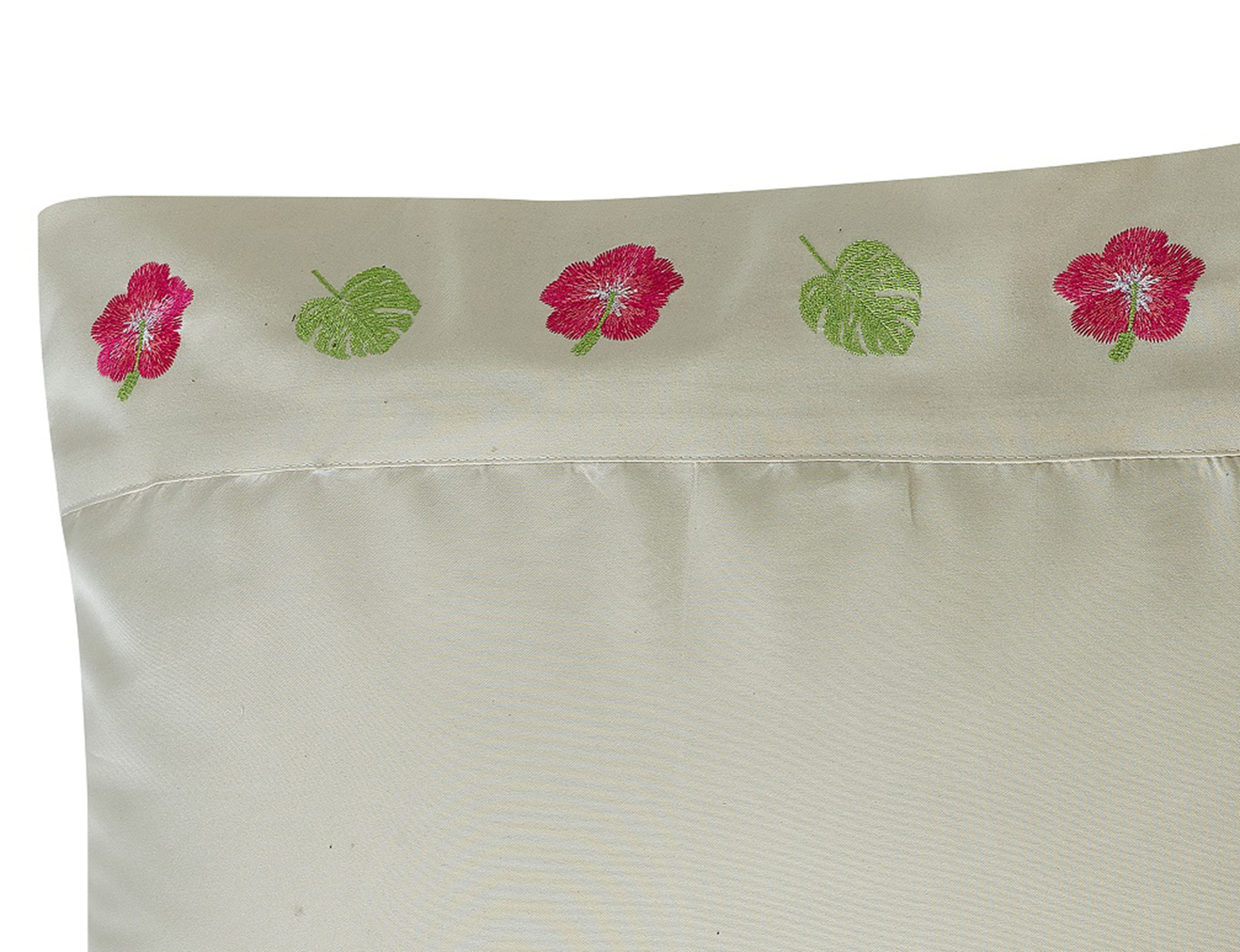 Embroidered Palms and Flowers Sheet Set Full