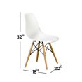 thumbnail image 2 of IFDC - Ensemble de 4 Chaises de Cuisine Eiffel, 20''x18''x32'', Blanc, 2 of 2