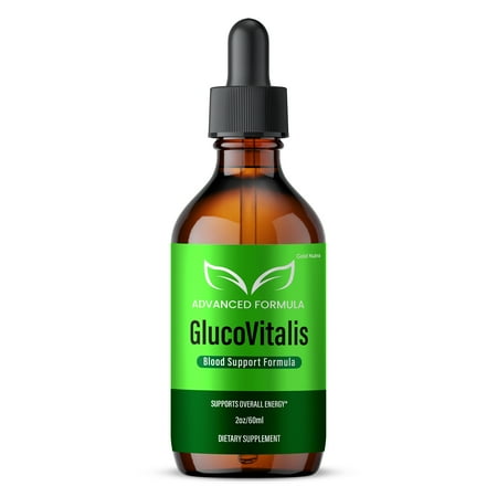 GlucoVitalis Drops Liquid Supplement, GlucoVitalis Supplement, All Natural Formula for Men and Women, Made in USA, Extra Strength (1 Pack)