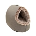thumbnail image 1 of pitrice Antidérapant Innovation Fermé Chat Portable Peluche Grotte pour Chats Réchauffant Nid pour Animal Intérieur - pour Chaleur Convient aux Animaux Café, 1 of 5