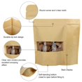 thumbnail image 4 of Bolsas Kraft de pie resellables, paquete de 50 unidades, Blisstime, 4 of 8