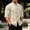 Beige, variant on Maean Big and Tall Shirt for Men Short Sleeve Tops Solid Color Fashion Vintage Boho Shirts with Pocket