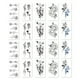 thumbnail image 1 of 20 hojas de tatuajes temporales pegatinas de estilo mixto tatuajes temporales para mujeres niñas o adultos, 1 of 6