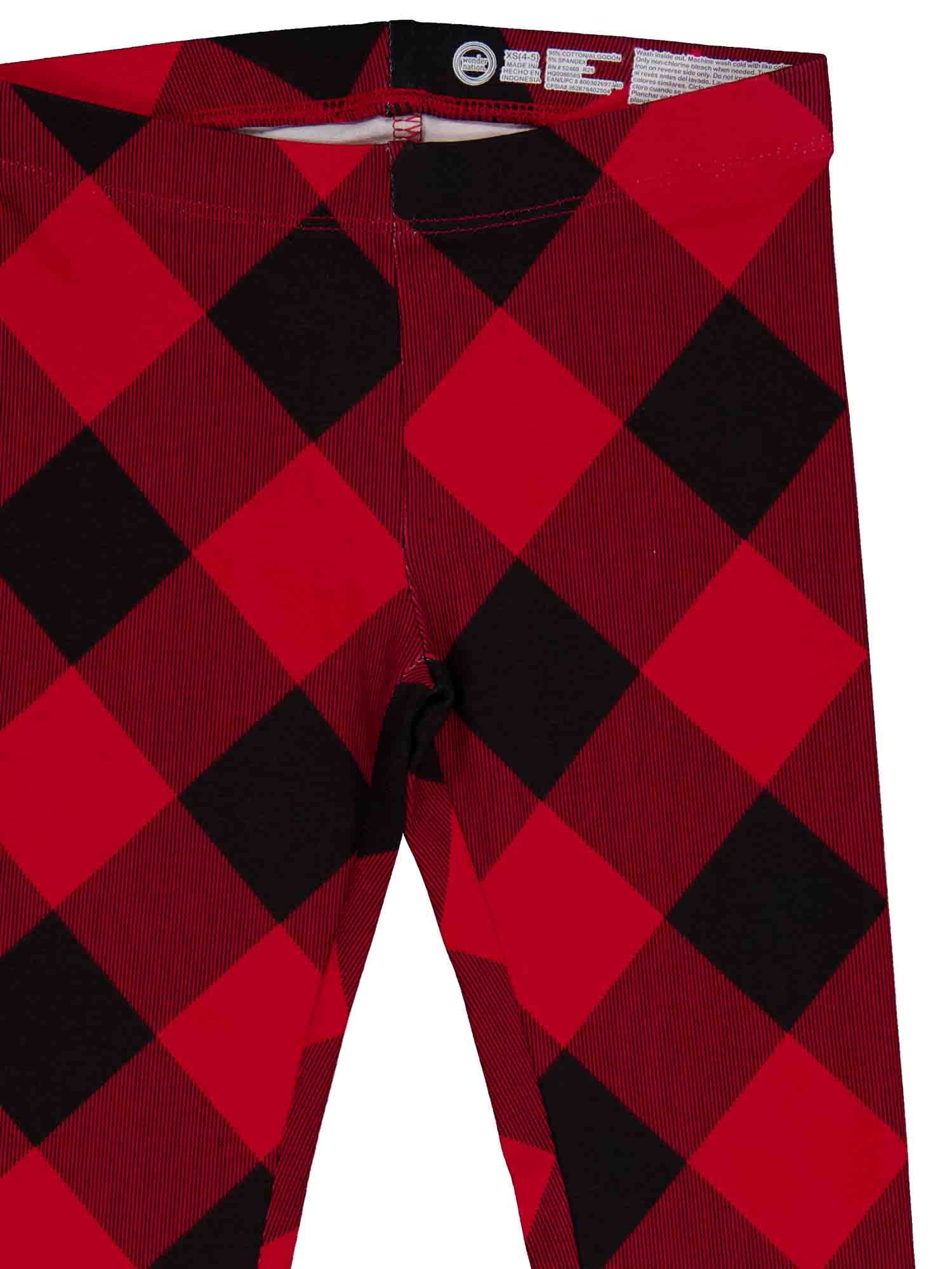 Wonder Nation Girls Kid Tough Leggings, 3-Pack, Sizes 4-18 & Plus