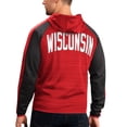 thumbnail image 2 of Men's G-III Sports by Carl Banks Red Wisconsin Badgers Neutral Zone Raglan Full-Zip Track Jacket Hoodie, 2 of 2