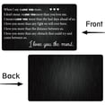 thumbnail image 4 of I Love You Wallet Card Engraved Wallet Insert Metal Wallet Card Insert Anniversary Romantic Mini Love Notes Gift For Men Husband Boyfriend Fiance Valentine Day Wedding Birthday Christmas Black, 4 of 9