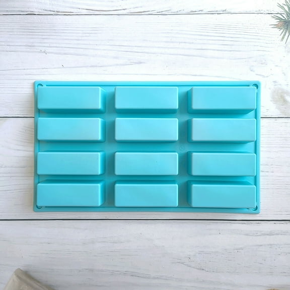 Vacemry 12-Cavity Chocolate Mold, Large Silicone Baking Mold for Chocolate Bars and Candy, 12-Cavity Rectangular Mold for Homemade Desserts, Reusable Mold for Ice Trays and Jelly
