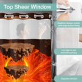 thumbnail image 6 of Floating Rocks No Hook Shower Curtain with Snap in Liner, Abstract Natural Orange Red Lava Molten Core Waterproof Shower Curtains with See Through Top Window Liner for Bathroom, 60x72 Inches, 6 of 9
