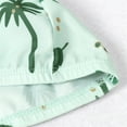 thumbnail image 5 of Baby Girls Rash Guard Bathing Suit Floral Print Long Sleeve Swimsuit 2 Pieces Swimming Skirt with Hat,Green,3-4 Years, 5 of 5