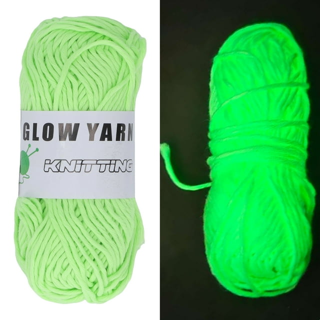 Glow Yarn, Sewing Luminous Knitting Yarn Novel Functional Polyester For Carpet Color 1,Color 2,Color 3