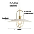 thumbnail image 2 of Nordic Style Metal Iron Pendant Lighting for Dining Room Table Adjustable Height Industrial Pendant Light Fixture for Over Kitchen Island Simple Hanging Lamp Shade Kit Retro Ceiling Chandelier, 2 of 7