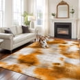 thumbnail image 3 of Area Rug for Living Room, Orange Grey Non-Slip Indoor Large Carpet for Bedroom/Dining Room, Vintage Minimalist Abstract Gradient Art Washable Low-Profile Rectangle Floor Runner Rugs - 5 x 8 Ft, 3 of 7