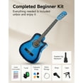 thumbnail image 7 of Moukey Guitar for Beginner 38" Starter Acoustic Guitars Kits with Gig Bag, Strap, Tuner and Pick, Blue, 7 of 7
