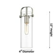 thumbnail image 2 of Innovations Lighting  Pilaster II Cylinder - 1 Light 12" Stem Hung Pendant Brushed Brass/Matte White, 2 of 5