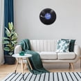 thumbnail image 2 of Quartz Round Retro Wall Clock Art Design Kitchen Living Room Home Decoration Vinyl Record Clock Blue + Black Plastic, 2 of 8