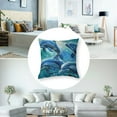 thumbnail image 5 of Creowell Dolphin Throw Pillow Cover , Underwater World Pillow Cover for Bed Sofa, Cute Marine Life Decorative Pillow Cover, Blue Wave Decor Cushion Cover Ocean Theme Bedroom Decor White, 5 of 7