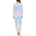 thumbnail image 3 of FKELYI Long Sleeve Pajamas for Women Size 6XL Aesthetic Cherry Blossom Women Sleepwear 2 Piece Casual Sleepwear for Women Pajama Set, 3 of 4