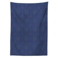 thumbnail image 3 of Ambesonne Star Tablecloth Rectangular Table Cover, Heart Shapes on Denim, 60"x84", Navy Blue Marigold Red, 3 of 4