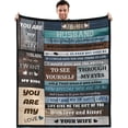 thumbnail image 1 of LHSHID to My Husband Blanket Romantic for Husband from Wife Husband Blanket Unique Birthday Present for Him Christmas Valentine's Day Gift for Husband 40x50in, 1 of 6