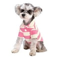 thumbnail image 2 of Dog Sweatshirt Striped Dog Shirts Pet Polo Shirt Clothing for Small Medium Dogs Puppy Summer Breathable Cotton T-Shirt Soft Comfortable Stylish Pet Outfits, 2 of 5