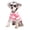 Pink, variant on Pet Striped Polo Shirt Breathable Comfortable Dog Clothes for Small Dogs Daily Casual Outfit