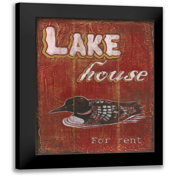 Jones, Catherine 12x14 Black Modern Framed Museum Art Print Titled - Lake House