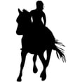 thumbnail image 2 of Horseriding Decal | 8 Inches By 5 Inches | Black Vinyl Decal | Car Truck Van SUV Laptop Macbook Wall Decals, 2 of 2