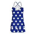 thumbnail image 4 of Besolor Womens Satin Pajama Set Sleepwear Polka Dots Cami Tops and Ruffle Shorts Pjs 2 Piece Loungewear Sets Nightwear, 4 of 8
